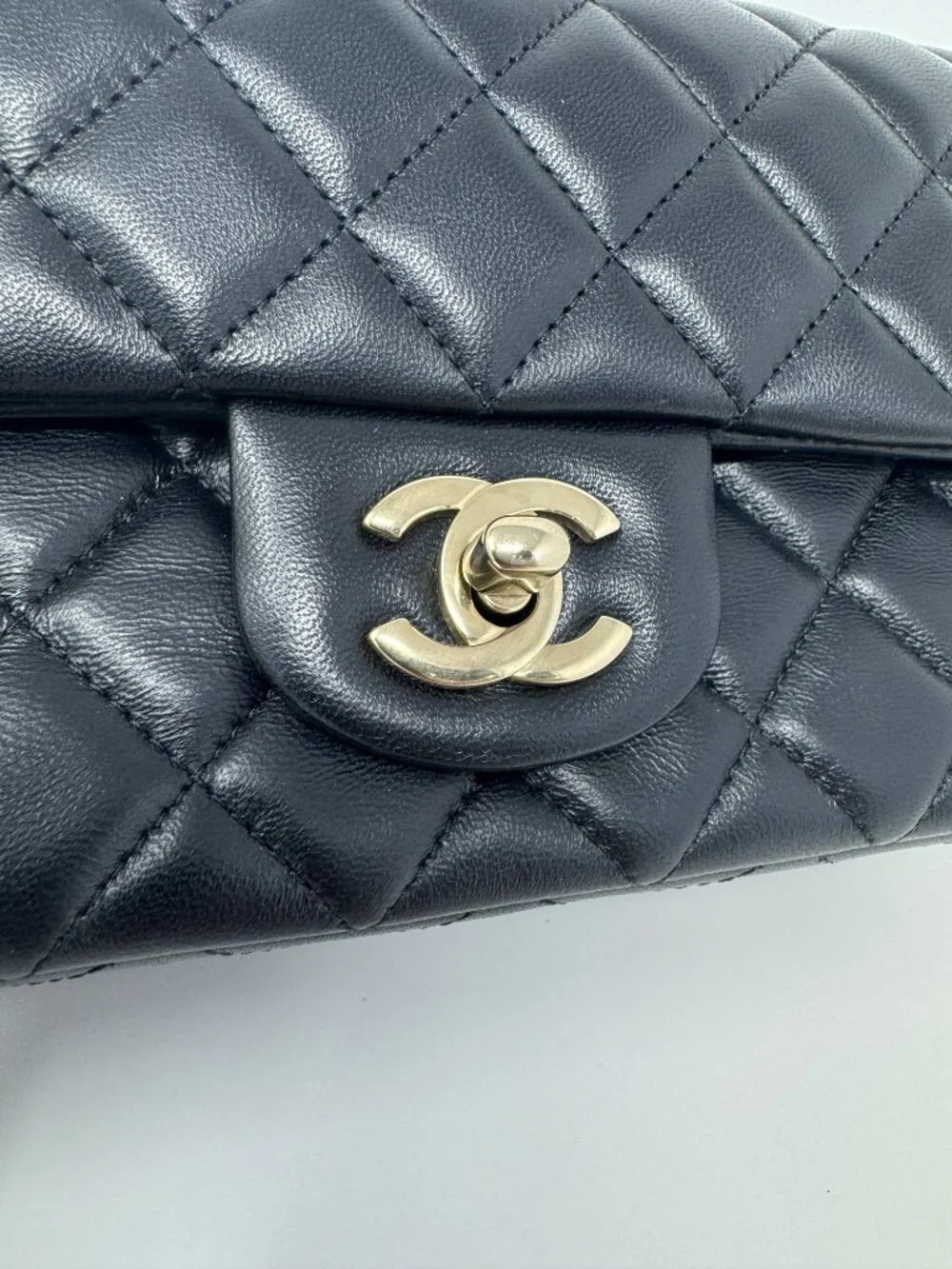 Chanel Lambskin Mini Rectangular Classic Flap Black